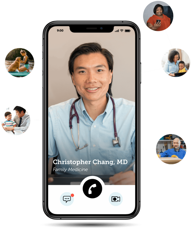 various images of doctors and patients using the NormanMD app